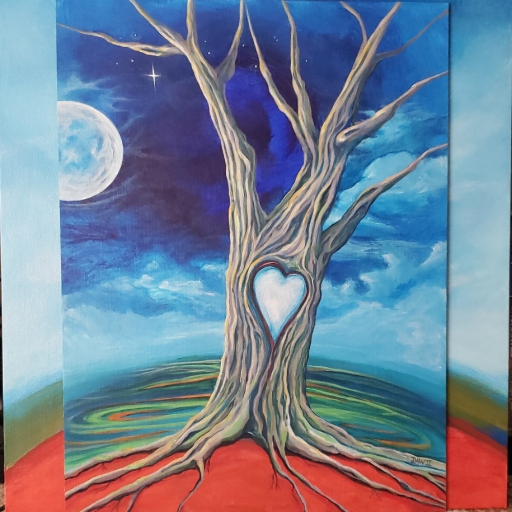 🏡 Celestial Tree of Life  Acrylic on Canvas